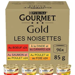 Gourmet - Boîte GOLD Les Noisettes pour Chats Adultes - 96x85g