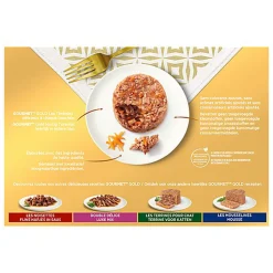 GOURMET - Boîtes GOLD Les Timbales Multi Variétés aux Légumes pour Chats - 12x85g