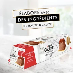 Gourmet - Repas REVELATIONS Mousseline Poulet et Bœuf nappée de sauce pour Chats - 48X57g
