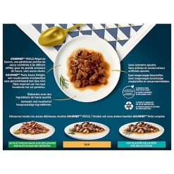 GOURMET - Sachets fraîcheurs PERLE Régal de Sauce pour chats - 12x85g