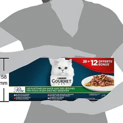 Gourmet -  Sachets Fraîcheur Perle Les Filettines Avec Légumes pour Chat Adultes - 40x85g