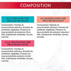 GOURMET - Sachets fraîcheurs MON PETIT aux Poissons pour chats adultes- 6x50g