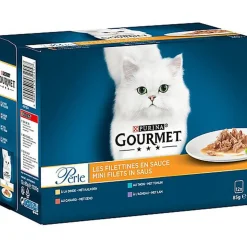 Gourmet - Sachets Perle Les Filettines avec Viandes et Poissons pour Chat - 12x85g