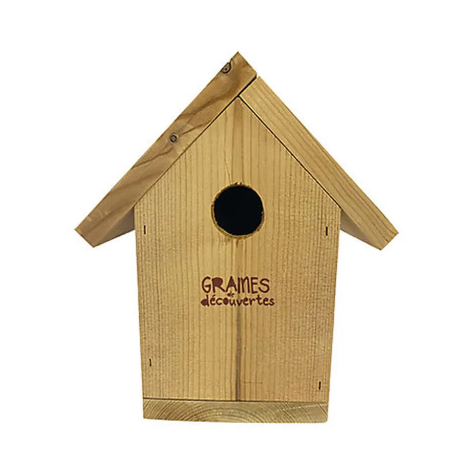 Graines de Découverte - Nichoir Toit 2 Pentes Ouverture Ronde