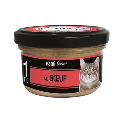 Hamiform - Les Cuisinés N°1 Bœuf Carottes Riz pour Chat - 80g