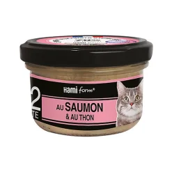Hamiform - Les Cuisinés N°32 Saumon Thon Riz pour Chat - 80g