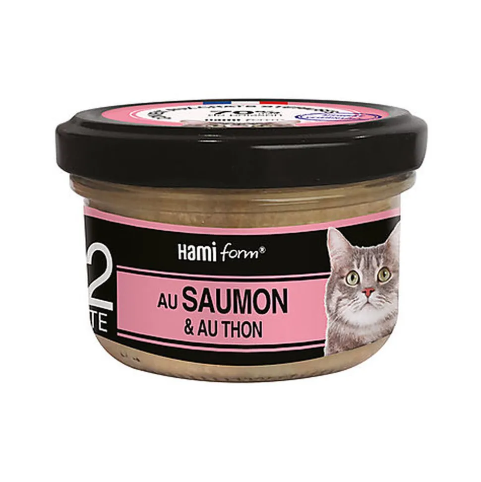 Hamiform - Les Cuisinés N°32 Saumon Thon Riz pour Chat - 80g