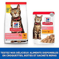 Hill's Science Plan - Adult Light Croquettes Pour Chat Au Poulet -  3kg