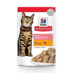 Hill's Science Plan - Adult Light Sachets Repas Pour Chat Poulet Et Poisson  - 12x85g