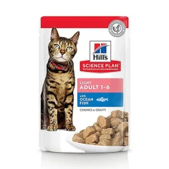 Hill's Science Plan - Adult Light Sachets Repas Pour Chat Poulet Et Poisson  - 12x85g