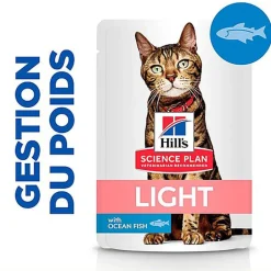 Hill's Science Plan - Adult Light Sachets Repas Pour Chat Poulet Et Poisson  - 12x85g