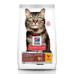 Hill's Science Plan - Adult Hairball Indoor Croquettes Pour Chat Agé D'intérieur Au Poulet  -  1,5kg