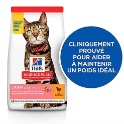 Hill's Science Plan - Croquettes Light Adult Poulet pour Chat