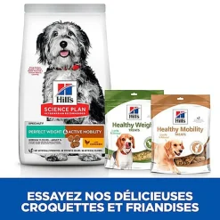 Hill's Science Plan - Croquettes Adult Medium Perfect Weight + Mobility au Poulet pour Chien