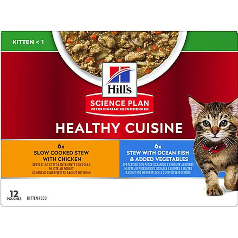 Hill’s Science Plan - Healthy Cuisine Mijoté Pour Chaton Au Poulet - 12x80g