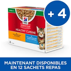 Hill’s Science Plan - Healthy Cuisine Mijoté Pour Chaton Au Poulet - 12x80g