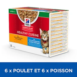 Hill’s Science Plan - Healthy Cuisine Mijoté Pour Chaton Au Poulet - 12x80g
