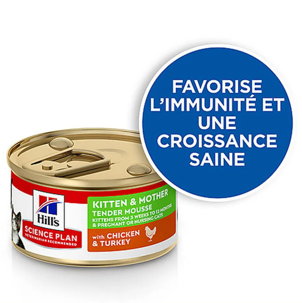 Hill's Science Plan - Kitten & Mother - Mousse Chaton Et Chatte Allaitante Poulet Dinde - 85g
