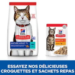 Hill's Science Plan - Mature Adult Croquettes Pour Chat Agé Au Thon  -  1,5kg