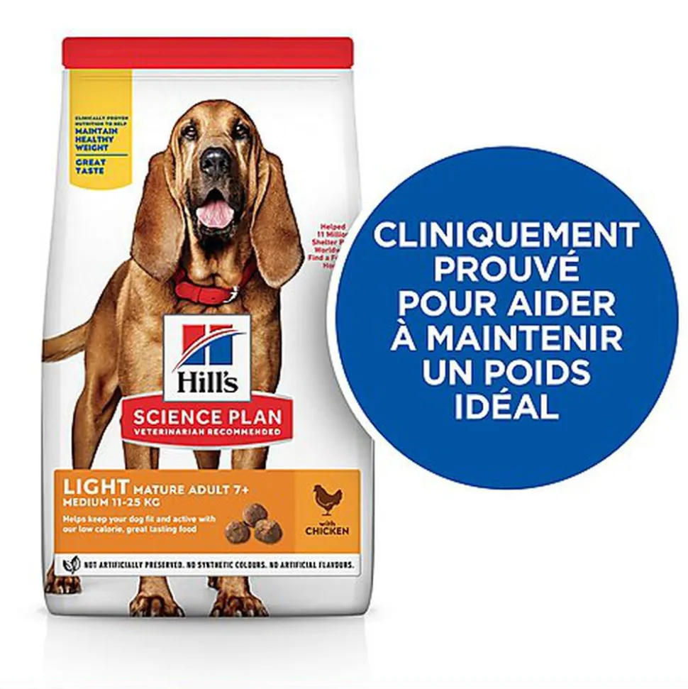Hill's Science Plan - Mature Adult Light Croquettes Pour Chien Agé Au Poulet - 12kg