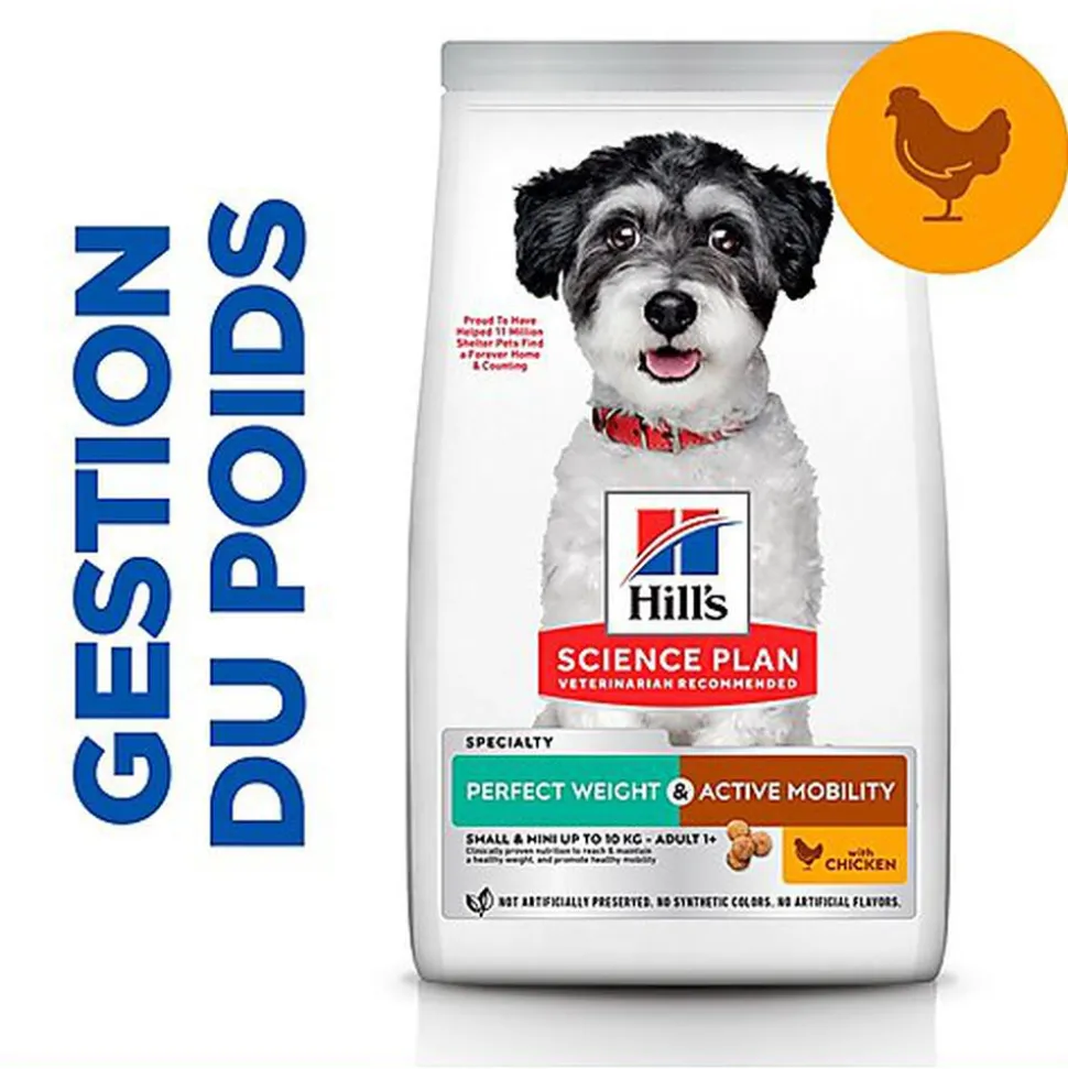 Hill's Science Plan - Perfect Weight & Active Mobility Aliment Pour Petit Chien Adulte Poulet - 1,5kg