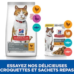 Hill's Science Plan - Sterilised Cat 12 Sachets Repas Pour Chat Stérilisé Poulet Et Saumon - 12x85g