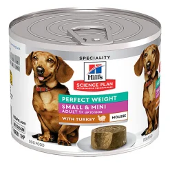 Hill’s Science Plan Perfect Weight Adult Small&Mini Mousse Chien Adulte Petite Race Dinde,  - 200g
