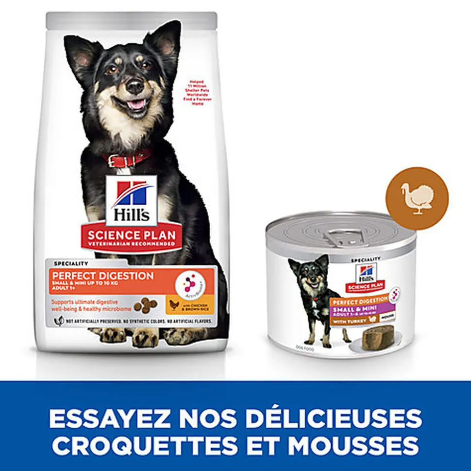 Hill’s Science Plan Perfect Digestion Adult Small&Mini Mousse Chien Adulte Petite Race Dinde - 200g