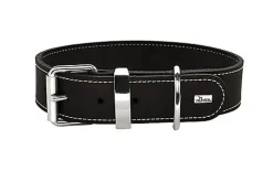 Hunter - Collier Aalborg Special en Cuir de Boeuf Noir pour Chiens