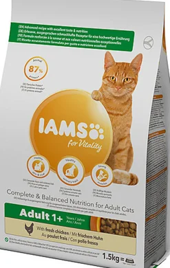 Iams -  Croquettes Vitality Chat Adulte - Au poulet frais - 1,5kg