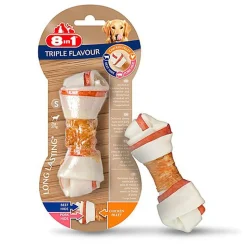 8in1 - Friandises Os à Mâcher Triple Flavour pour Chien
