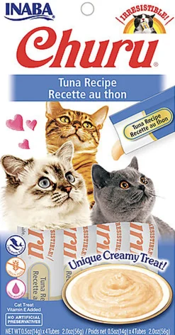 Inaba - Friandises Churu Recette au Thon pour Chats - 4x14g