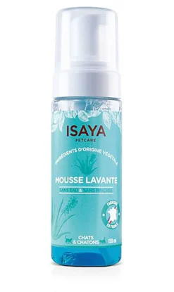 Isaya - Mousse Lavante sans Rinçage pour Chat et Chaton - 150ml