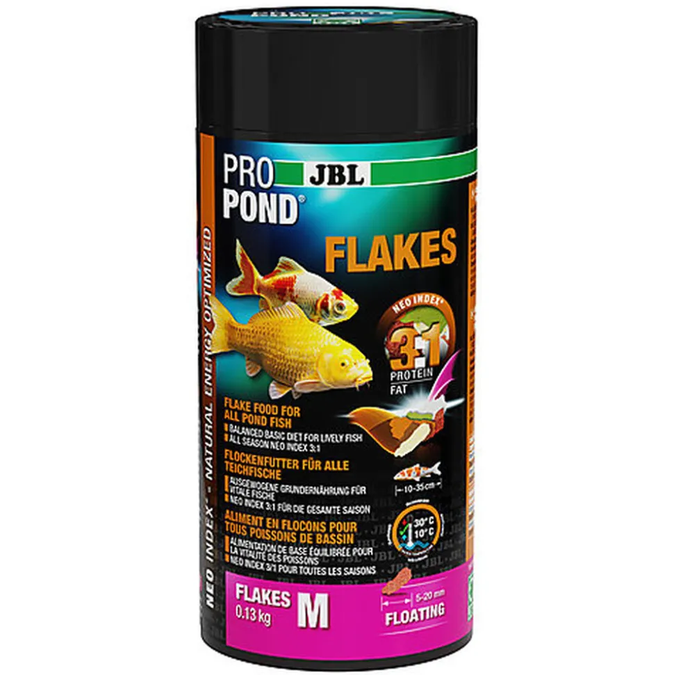 JBL - Aliment Propond Flakes M pour Koïs et Poissons de Bassin - 130g