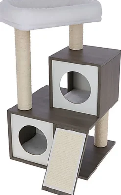 Kerbl - Arbre à chat Flair blanc/gris - 48 x 44 x 86 cm