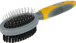 Kerbl - Brosse double jaune/gris pour Rongeurs - 20,5cm
