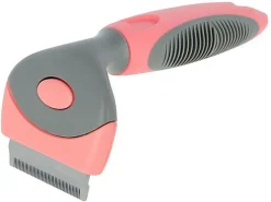 Kerbl - Brosse pour pelage corail/gris pour chats - 15x4,5cm