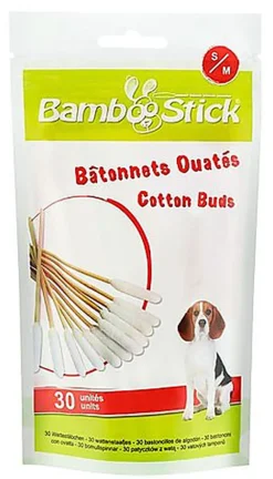 Kerbl - Cotons-tiges Bamboo Stick pour Chiens - x30