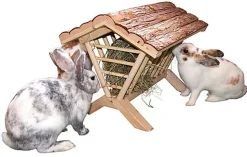 Kerbl - Râtelier à Foin Nature pour Rongeur - 45x32x33 cm