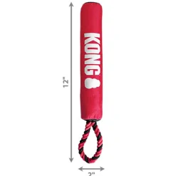 KONG - Jouet Bâton Signature Stick w/Rope pour Chiens