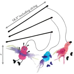 KONG - Jouet Canne à Pêche Teaser Feather pour Chats