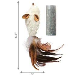 KONG - Jouet Refillables Feather Mouse pour Chats