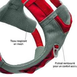 Kurgo - Harnais "Journey Air" Rouge pour Chiens