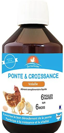 Le Fermier - Aliment Complémentaire Ponte Croissance pour Basse cour - 250ml