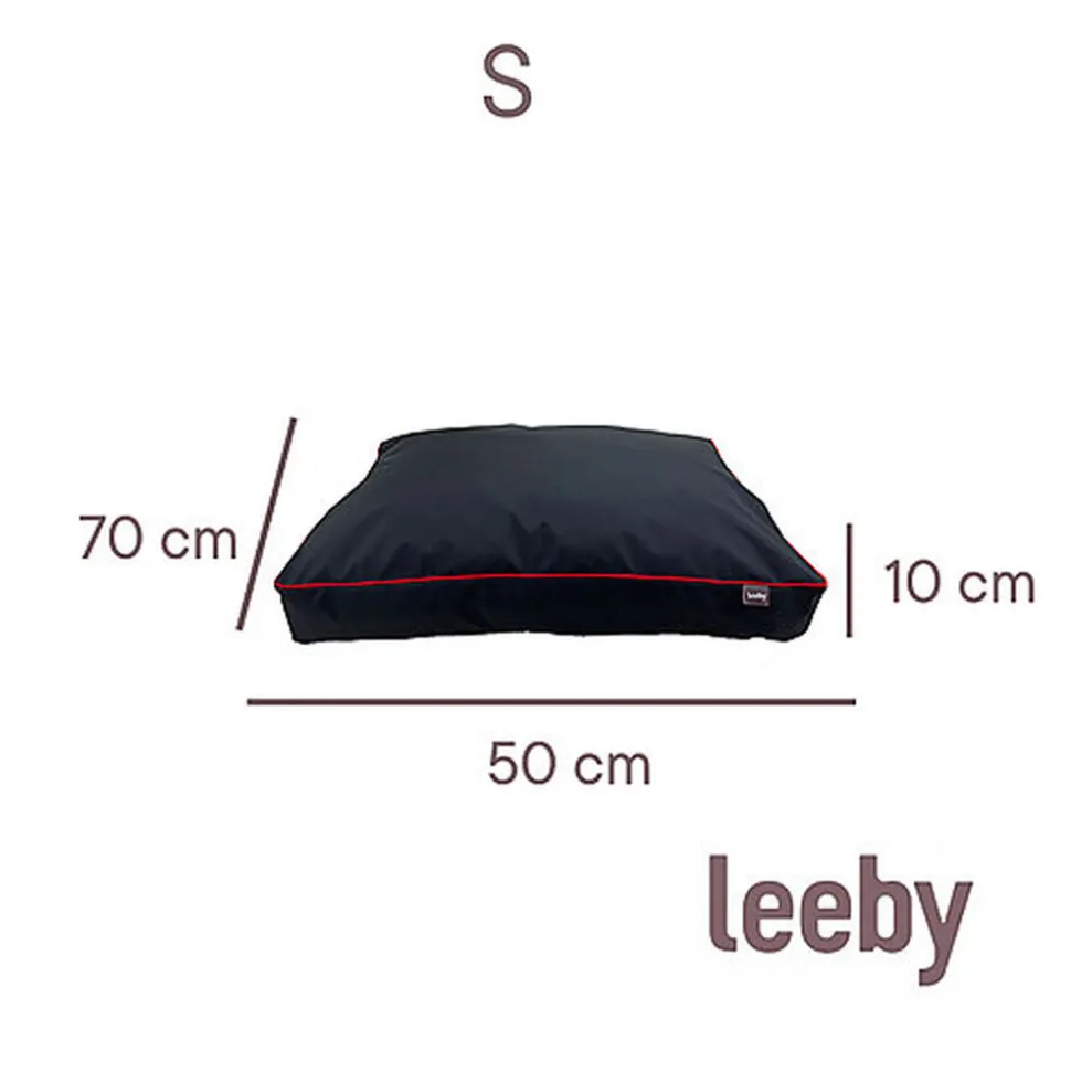 Leeby - Coussin Imperméable Noir pour Chiens