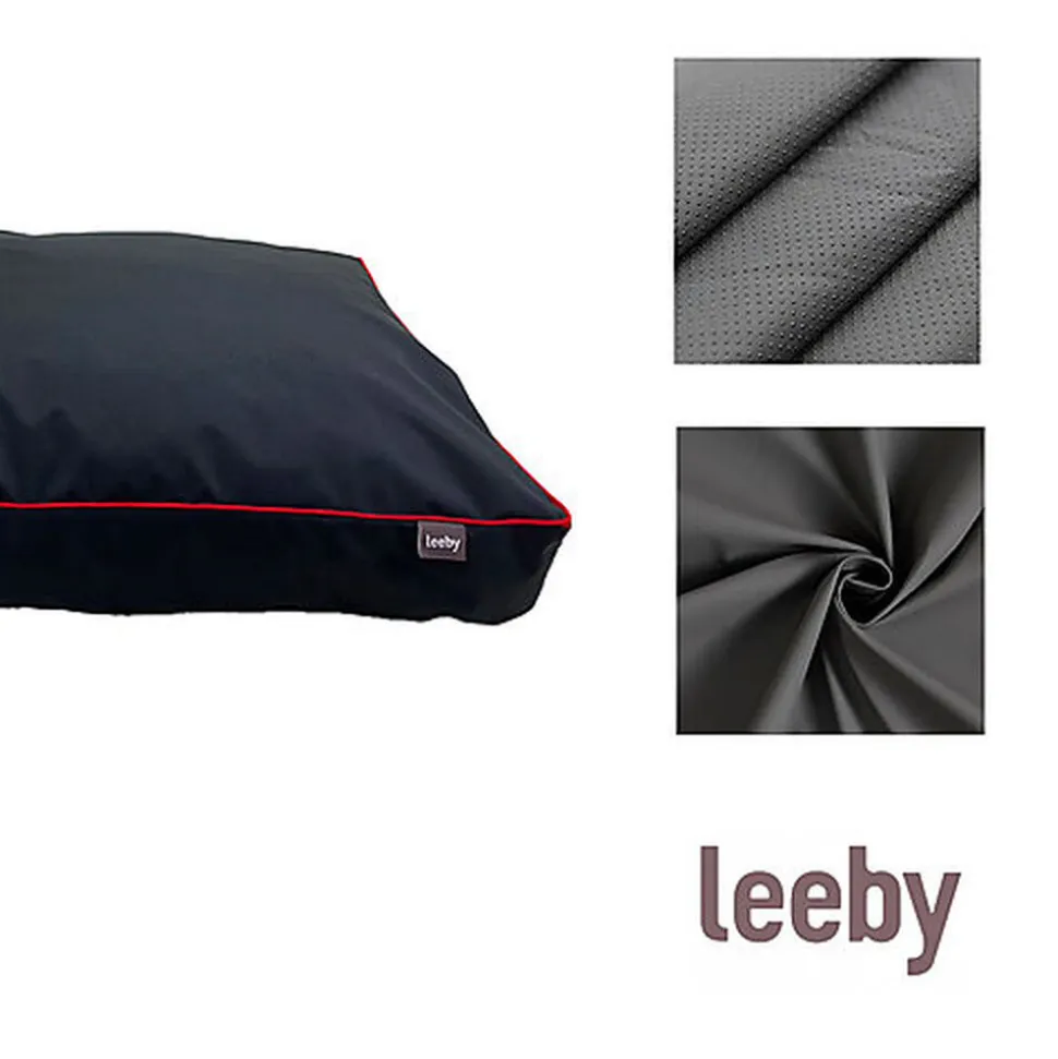 Leeby - Coussin Imperméable Noir pour Chiens