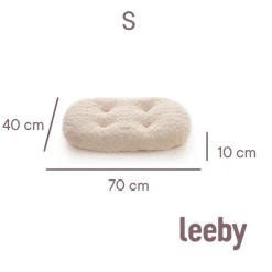 Leeby - Coussin Volutes Beige pour Chiens - S