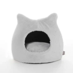 Leeby - Igloo Extra Doux pour Chats - Gris