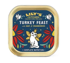 Lily's Kitchen - Barquette Noël Dinde et Jambon pour Chat - 85g