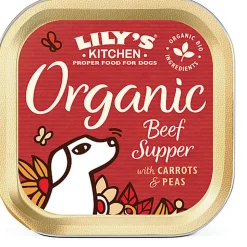 Lily's Kitchen - Barquette Recette Bio au Bœuf pour Chiens - 150g